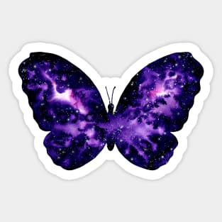 Watercolor Space Butterfly Sticker